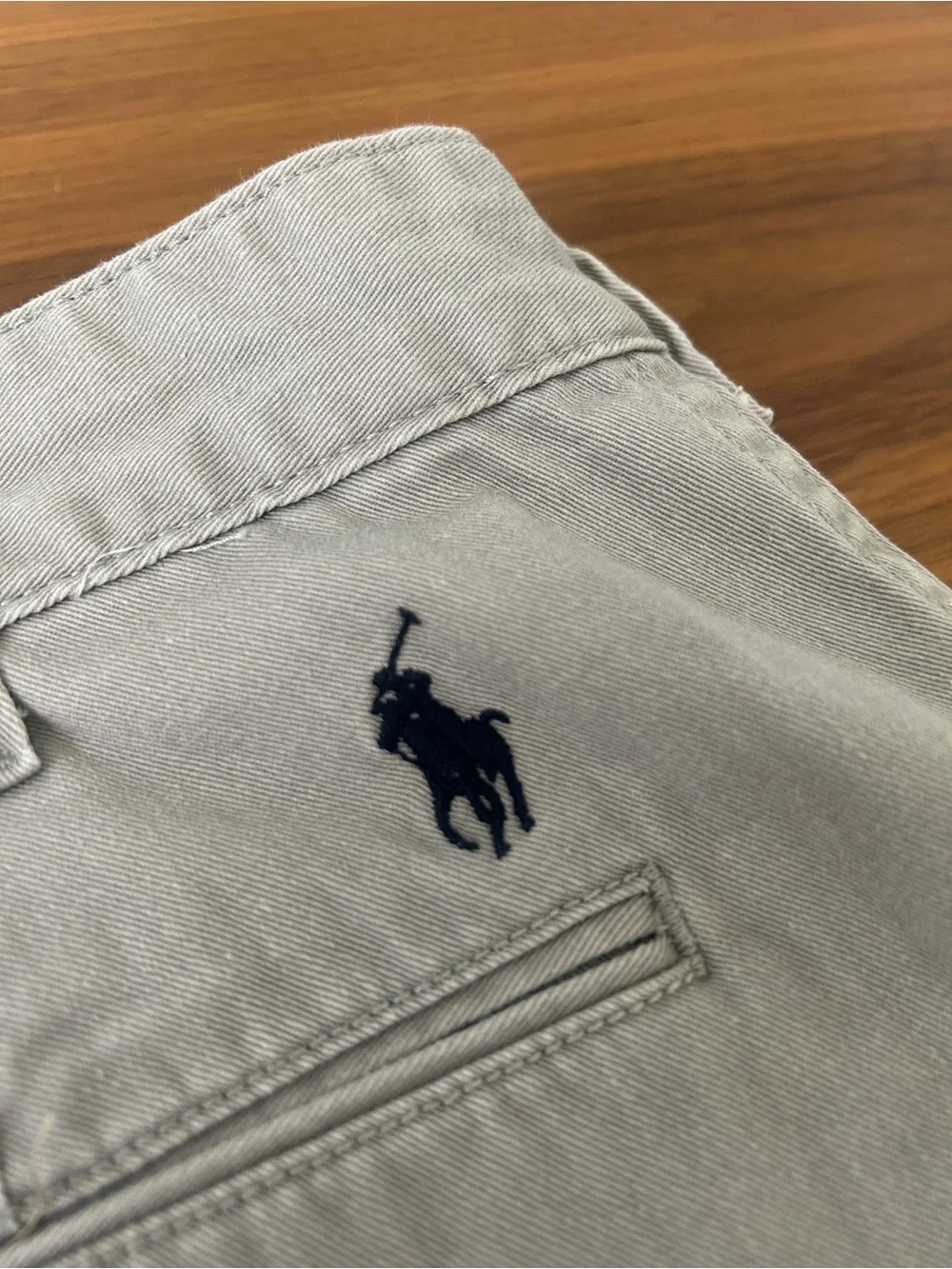 Polo by Ralph Lauren 9” Light Gray Flat-Front Chino Shorts